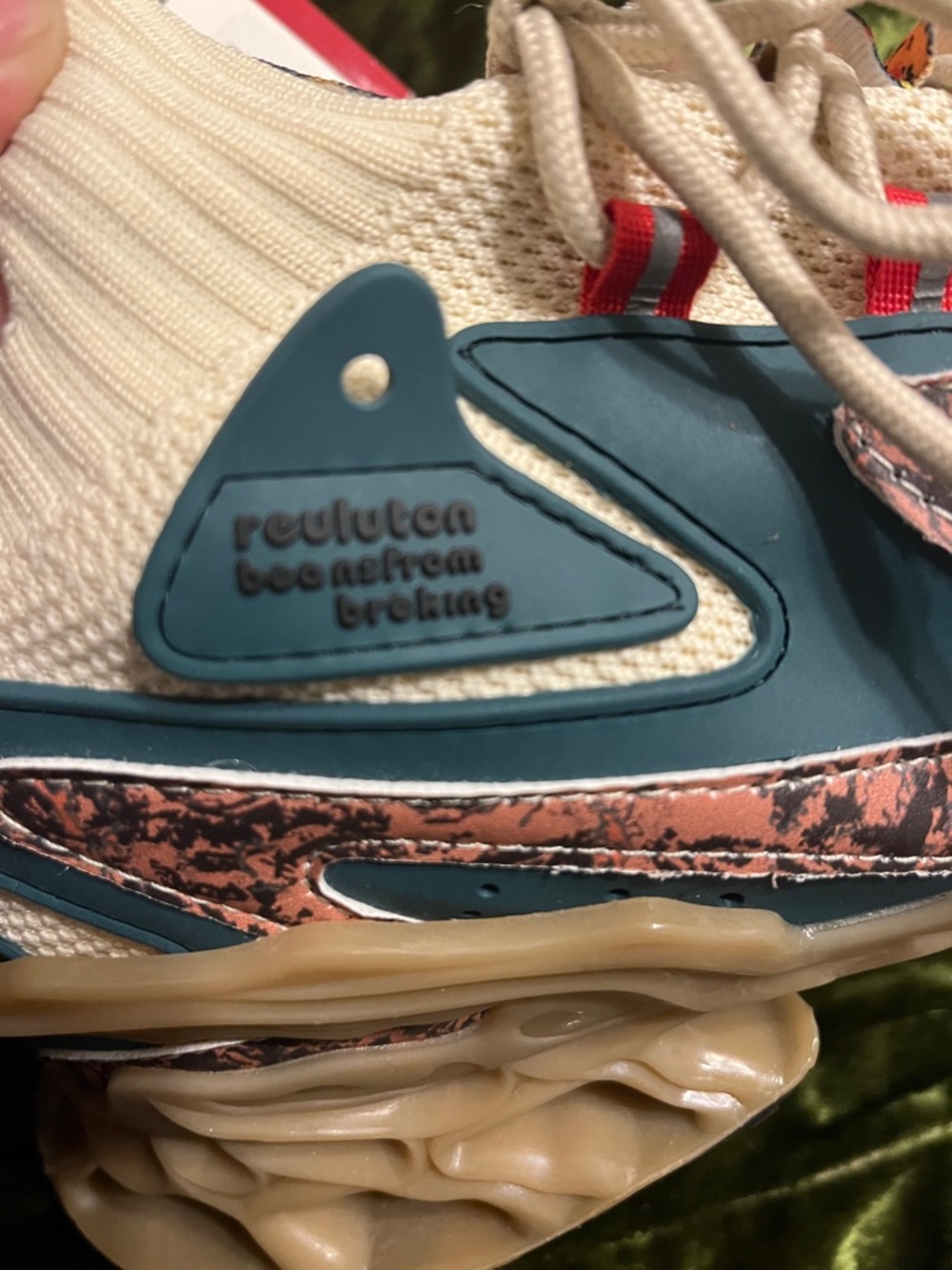 Source Unknown Men’s Athletic Sneakers in Cream, Teal, Coral and Tan